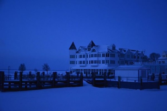 The Iroquois Hotel - still strikingly beautiful in the snow and cold.