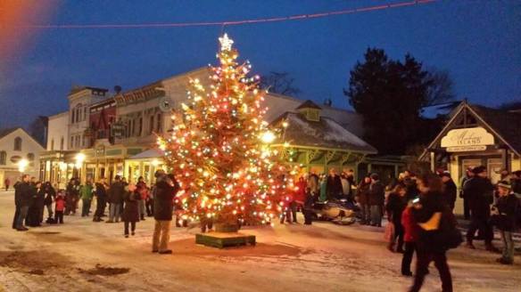 And here's where I'll be - good Lord willing - on Friday night, Dec. 4. Can't wait to stand right there for the lighting of the Mackinac Island Christmas tree - right smack dab in the middle of Main Street!
